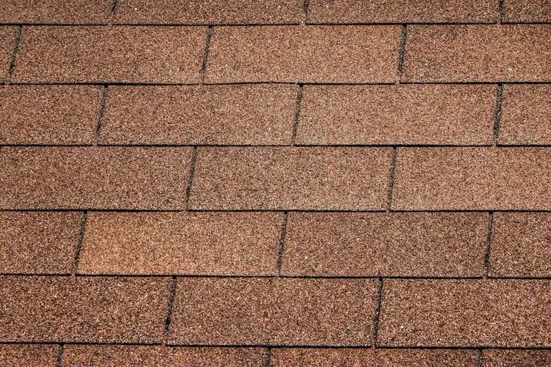 Close-up of dimensional asphalt shingles